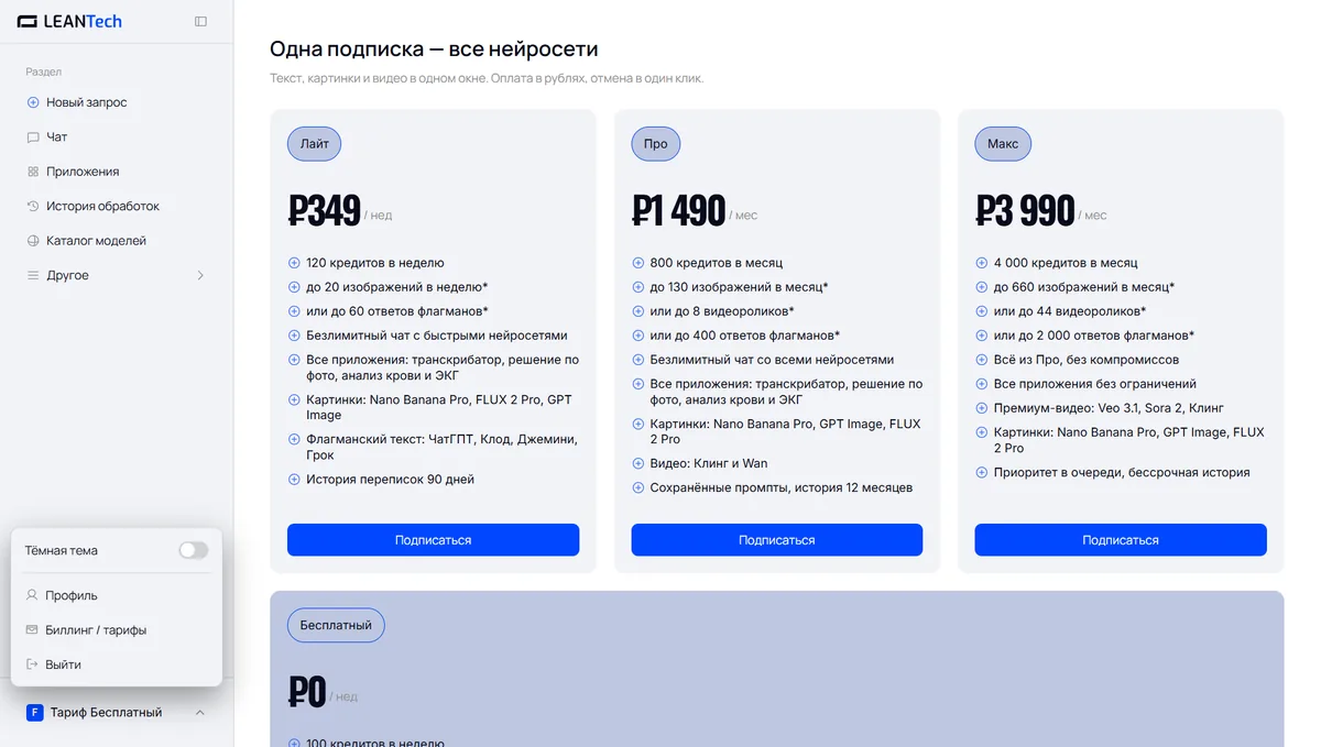 Оплата Fotor AI картой РФ